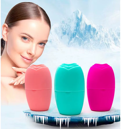 Ice Roller for Face Face Ice Cream Cube Mold Skin Care Beauty Fine Line Eye Facial Icing Rolling Mould Moisturizing Reusable