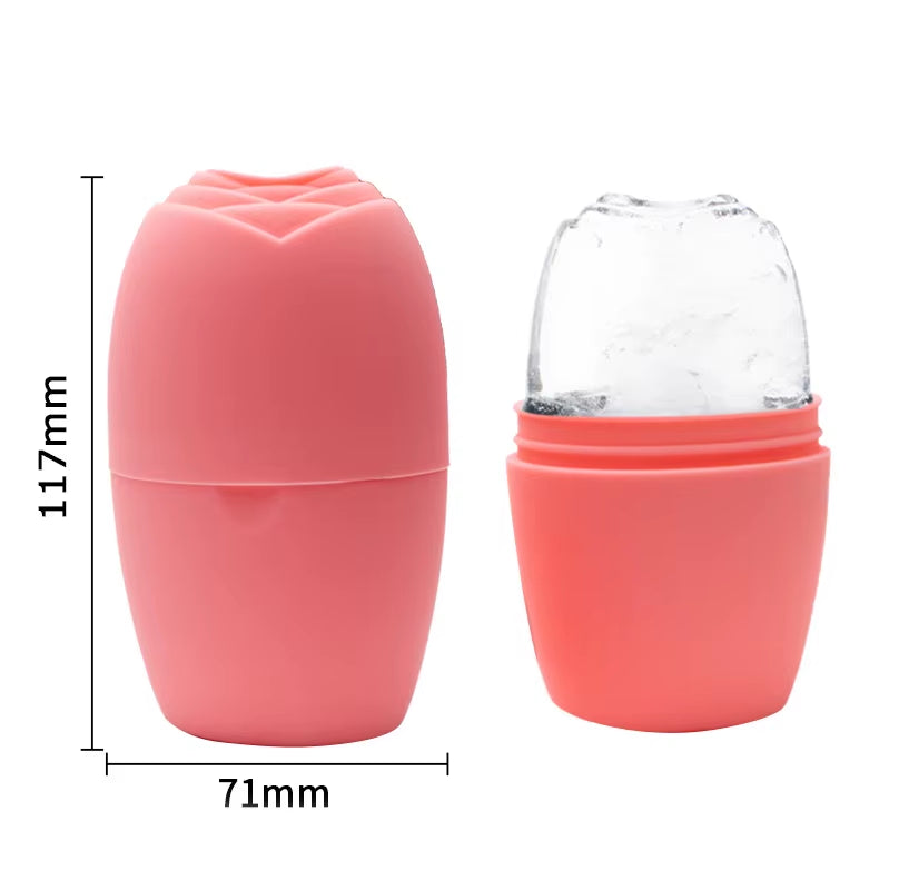 Ice Roller for Face Face Ice Cream Cube Mold Skin Care Beauty Fine Line Eye Facial Icing Rolling Mould Moisturizing Reusable