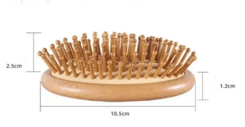 High Quality Hair Comb Bamboo Massage Comb Wooden Brush Solid Wood Bamboo Cushion Anti-Static Hair Brush Combs Travel