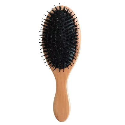 High Quality Hair Comb Bamboo Massage Comb Wooden Brush Solid Wood Bamboo Cushion Anti-Static Hair Brush Combs Travel